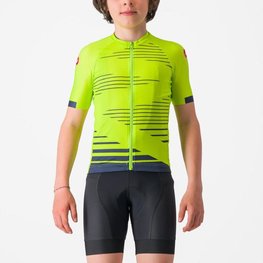 CASTELLI Cycling short sleeve jersey - AERO KID - yellow