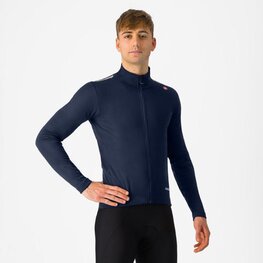 CASTELLI Cycling thermal jacket - ESPRESSO AIR - blue