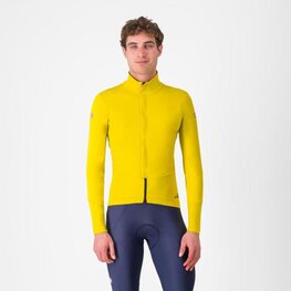 CASTELLI Cycling thermal jacket - PERFETTO AIR - yellow