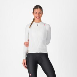 CASTELLI Cycling winter long sleeve jersey - ESPRESSO THERMAL W - white