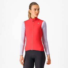 CASTELLI Cycling gilet - ESPRESSO W - red