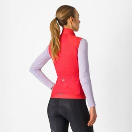 CASTELLI Cycling gilet - ESPRESSO W - red