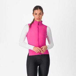 CASTELLI Cycling gilet - ESPRESSO W - pink