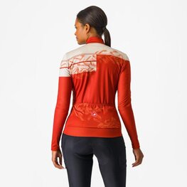 CASTELLI Cycling winter long sleeve jersey - UNLIMITED THERMAL 2 W - red