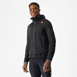 CASTELLI waterproof jacket - UNLIMITED RAIN - black