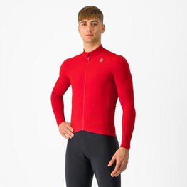 CASTELLI Cycling winter long sleeve jersey - AERO RACE - red