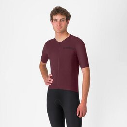 CASTELLI Cycling short sleeve jersey - PREMIO EVO - bordeaux