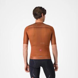 CASTELLI Cycling short sleeve jersey - AERO RACE 8S - brown