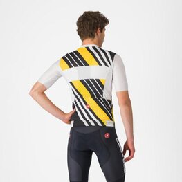 CASTELLI Cycling short sleeve jersey - HERITAGE - black/white/yellow