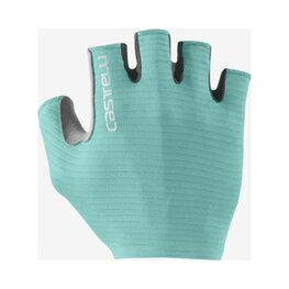 CASTELLI Cycling fingerless gloves - ESPRESSO - light blue