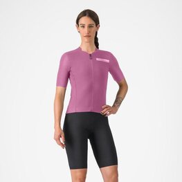 CASTELLI Cycling short sleeve jersey - PREMIO EVO W - purple