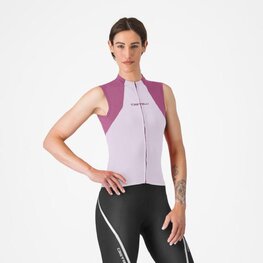 CASTELLI Cycling sleeveless jersey - SOLE - purple/white