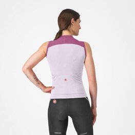 CASTELLI Cycling sleeveless jersey - SOLE - purple/white
