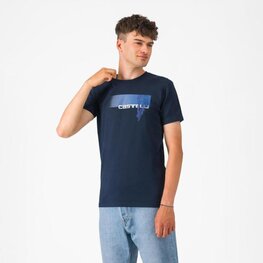 CASTELLI Cycling short sleeve t-shirt - VELOCE - blue