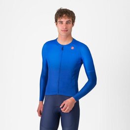 CASTELLI Cycling summer long sleeve jersey - UPF LONG - blue