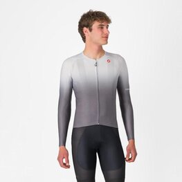 CASTELLI Cycling summer long sleeve jersey - UPF LONG - silver/grey
