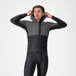 CASTELLI Cycling windproof jacket - FLY UNLTD - black/grey