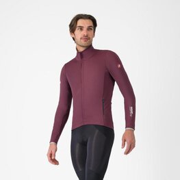 CASTELLI Cycling thermal jacket - ALPHA 150 - bordeaux