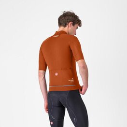 CASTELLI Cycling windproof jacket - DO.DI.CI. SHORT SLEEVE - brown