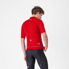 CASTELLI Cycling windproof jacket - DO.DI.CI. SHORT SLEEVE - red