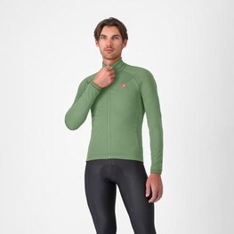 CASTELLI Cycling thermal jacket - COMPETIZIONE - green