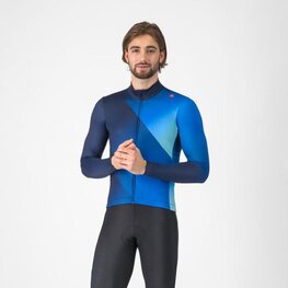 CASTELLI Cycling winter long sleeve jersey - AMPLIFY - blue