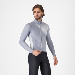 CASTELLI Cycling winter long sleeve jersey - AMPLIFY - grey
