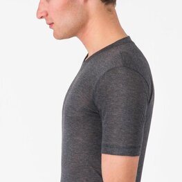 CASTELLI Cycling short sleeve t-shirt - MEDIO BASE LAYER - grey