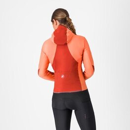 CASTELLI Cycling thermal jacket - UNLIMITED W - orange/red