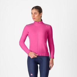 CASTELLI Cycling thermal jacket - ESPRESSO AIR W - pink