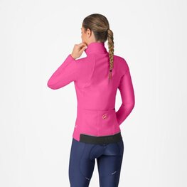 CASTELLI Cycling thermal jacket - ESPRESSO AIR W - pink
