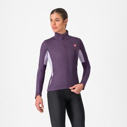 CASTELLI Cycling thermal jacket - ENTRATA 2 W - purple