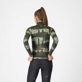 CASTELLI Cycling winter long sleeve jersey - BLUR THERMAL - green