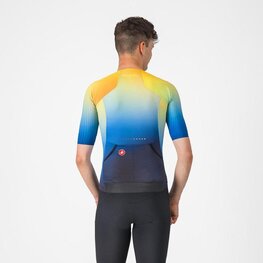 CASTELLI Cycling short sleeve jersey - FREE SPEED 3 RACE TOP - blue/yellow