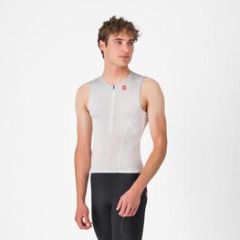 CASTELLI Cycling sleeveless jersey - FREE SPEED 3 TOP - white