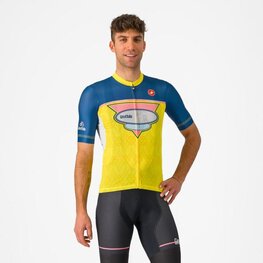 CASTELLI Cycling short sleeve jersey - #GIRO107 OROPA - yellow/blue