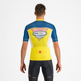CASTELLI Cycling short sleeve jersey - #GIRO107 OROPA - yellow/blue