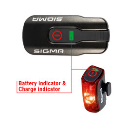 SIGMA SPORT set of lights - AURA 60 - red/black