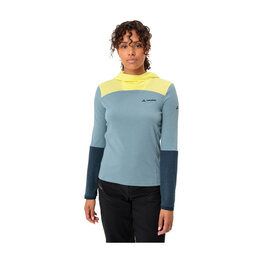 VAUDE Cycling winter long sleeve jersey - TREMALDO - light blue/blue/yellow