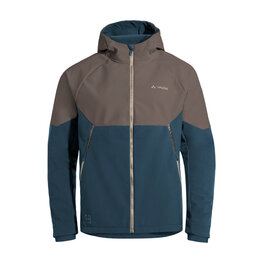 VAUDE Cycling windproof jacket - QIMSA SOFTSHELL - brown/blue