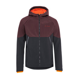 VAUDE Cycling windproof jacket - QIMSA SOFTSHELL - bordeaux/black
