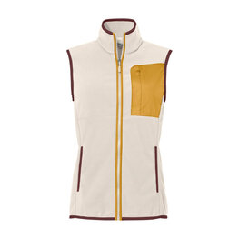 VAUDE Cycling gilet - ROSEMOOR FLEECE - ivory/yellow