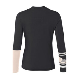 VAUDE Cycling long sleeve t-shirt - MONVISO MERINO - black/beige