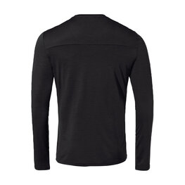 VAUDE Cycling long sleeve t-shirt - MONVISO MERINO - black