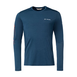 VAUDE Cycling long sleeve t-shirt - MONVISO MERINO - blue