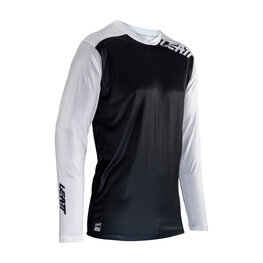 LEATT Cycling summer long sleeve jersey - MTB ENDURO 4.0 - white/black