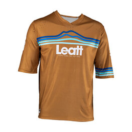 LEATT Cycling short sleeve jersey - MTB ENDURO 3.0 - brown