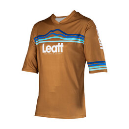 LEATT Cycling short sleeve jersey - MTB ENDURO 3.0 - brown