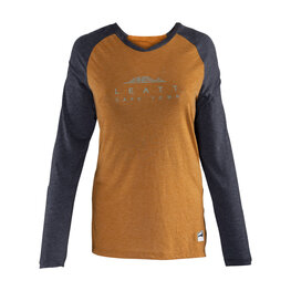LEATT Cycling summer long sleeve jersey - MTB ALL MOUNTAIN 3.0 W - brown