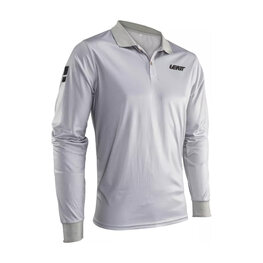 LEATT Cycling long sleeve t-shirt - POLO TEAM LONG - white